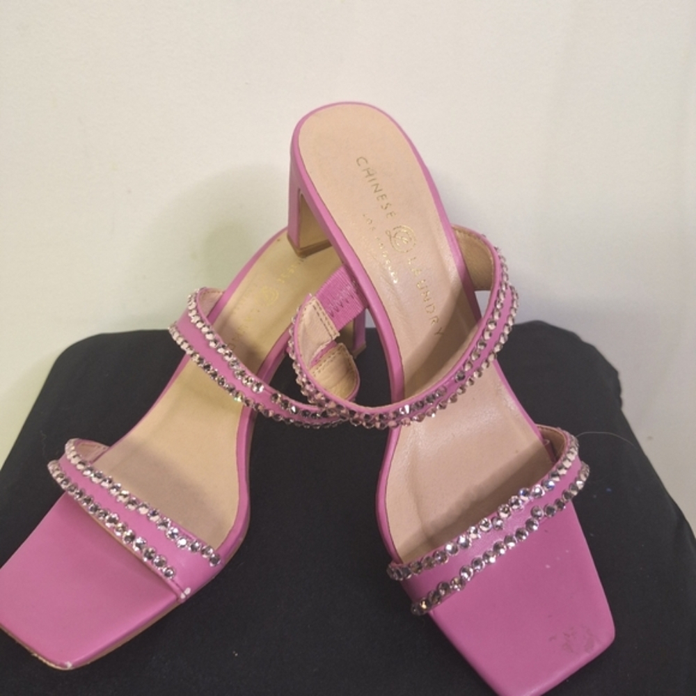 Chinese Laundry Pink Rhinestone Heels